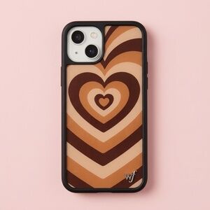 Wildflower‎ Brown/Cocoa Hearts iPhone 12 Case